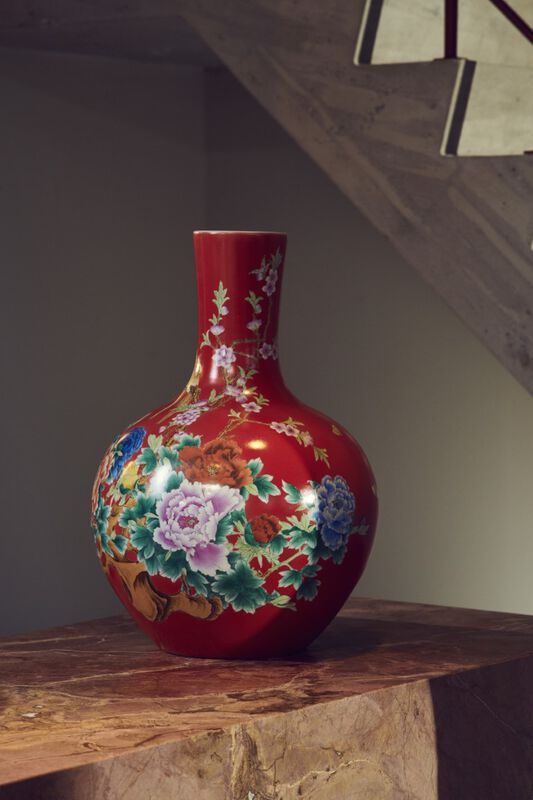 Waza ozdobna Bloom duża czerwona Ø41x57 cm Pols Potten