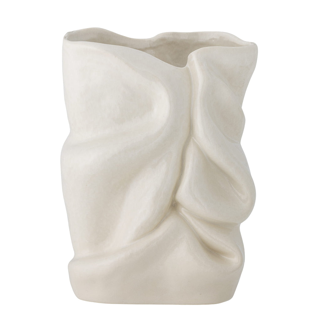 Wazon Fabrice 21,5 cm kamionka kremowy biały Bloomingville bez marki