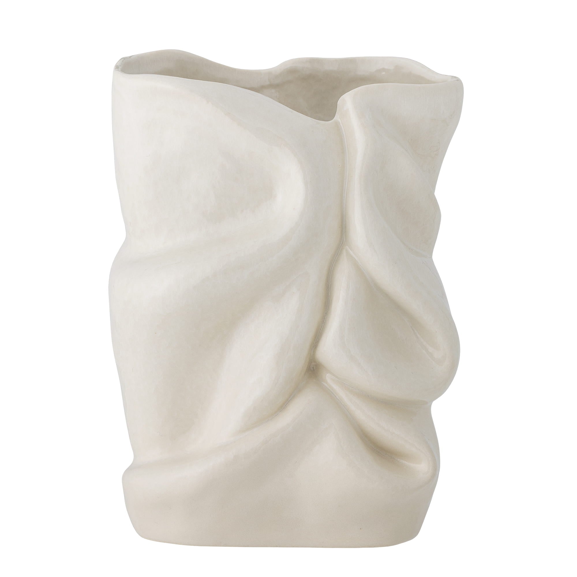 Wazon Fabrice 21,5 cm kamionka kremowy biały Bloomingville bez marki