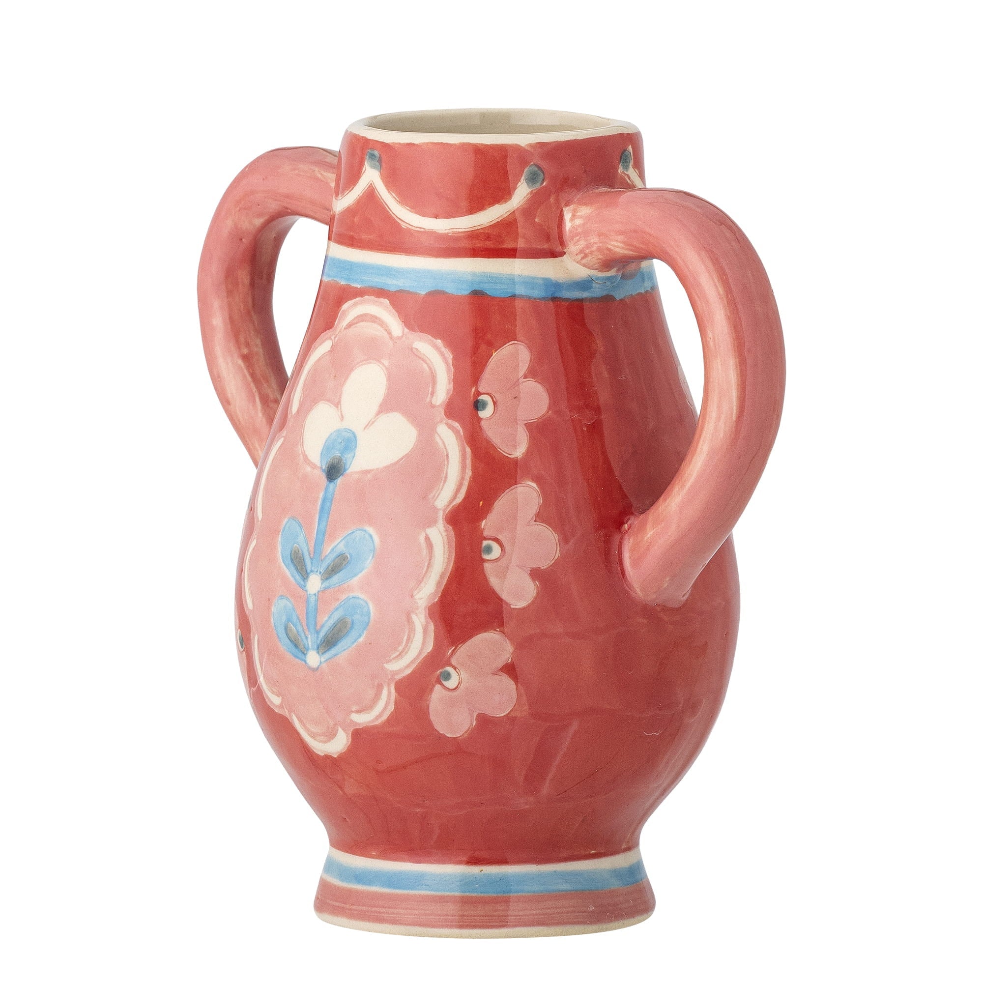 Wazon Odina czerwony kamionka 15 cm Bloomingville ceramika Bloomingville