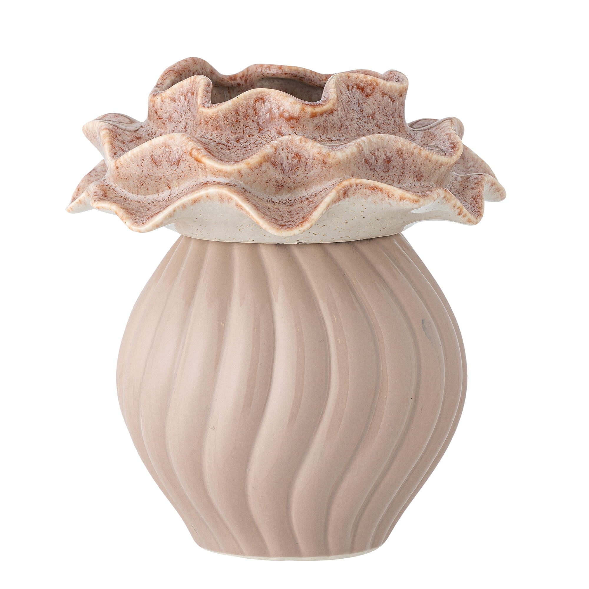 Wazon Petalia 17 cm różowy kamionka Bloomingville Bloomingville