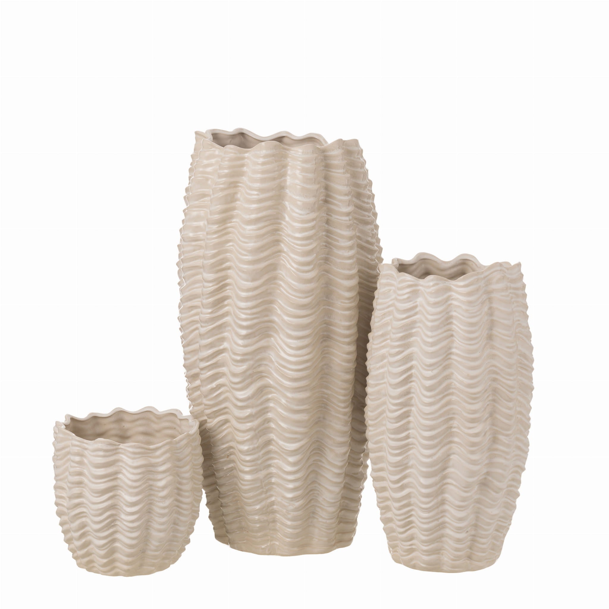 Wazon Shell XL ceramiczny donica 62 cm J - LINE