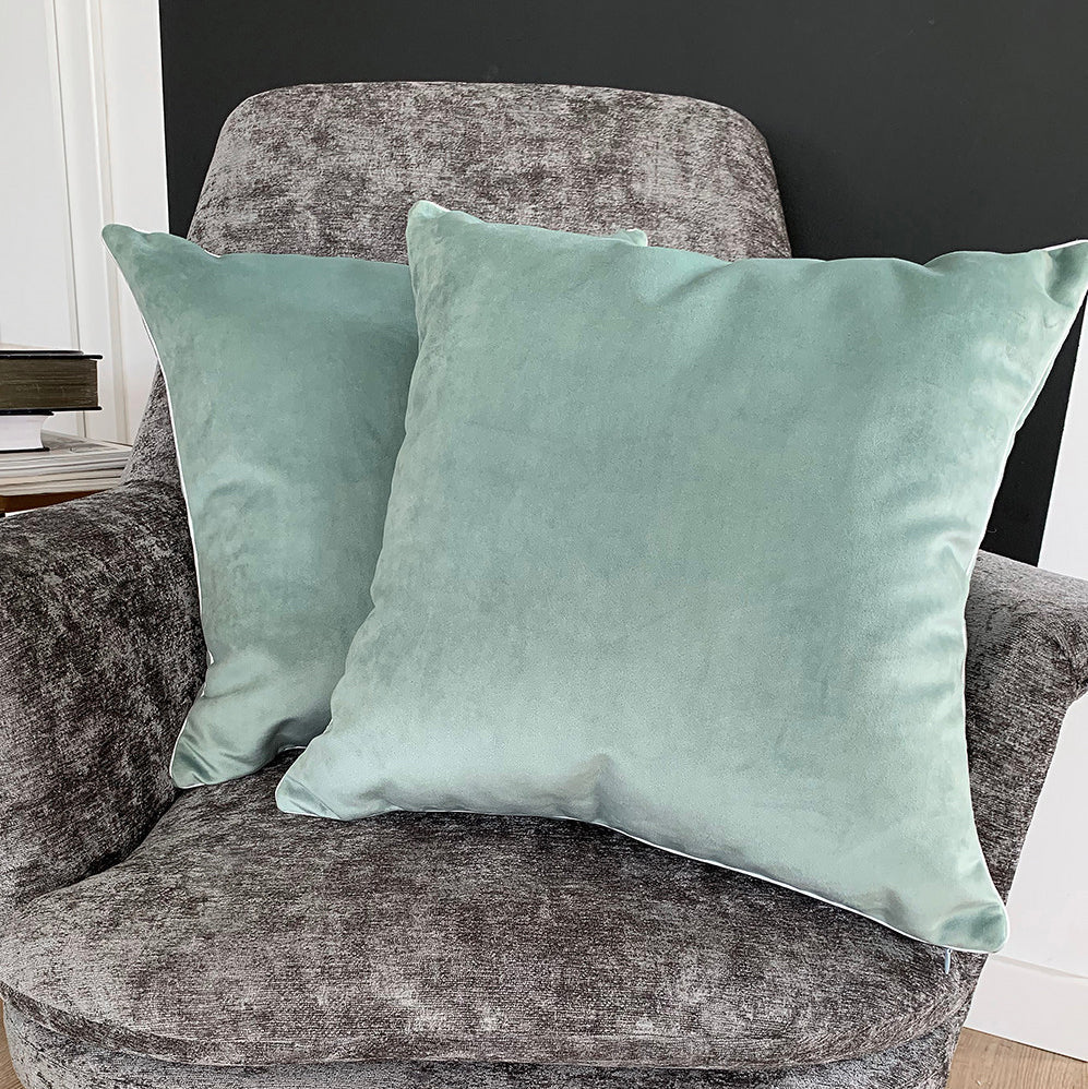 Welurowa poduszka Dark Mint Velvet THE HOMECEPT