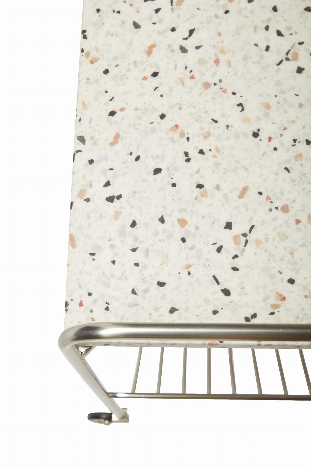 Wózek Wave Terrazzo/Nickel 50x49xh62cm Hübsch