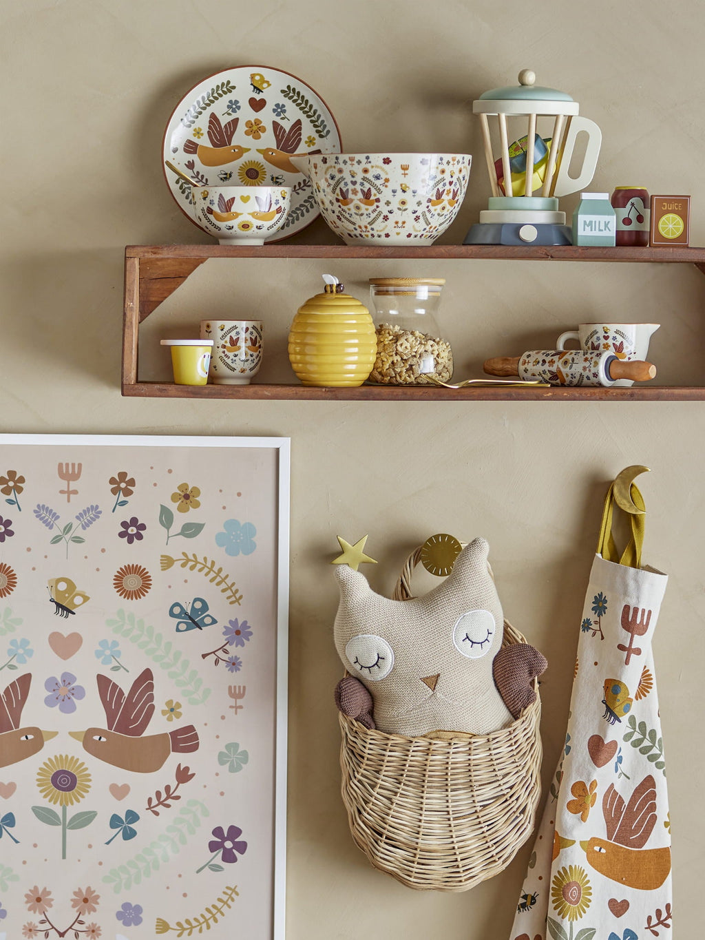 Zestaw do pieczenia Bryn brązowy kamionka Bloomingville MINI Bloomingville