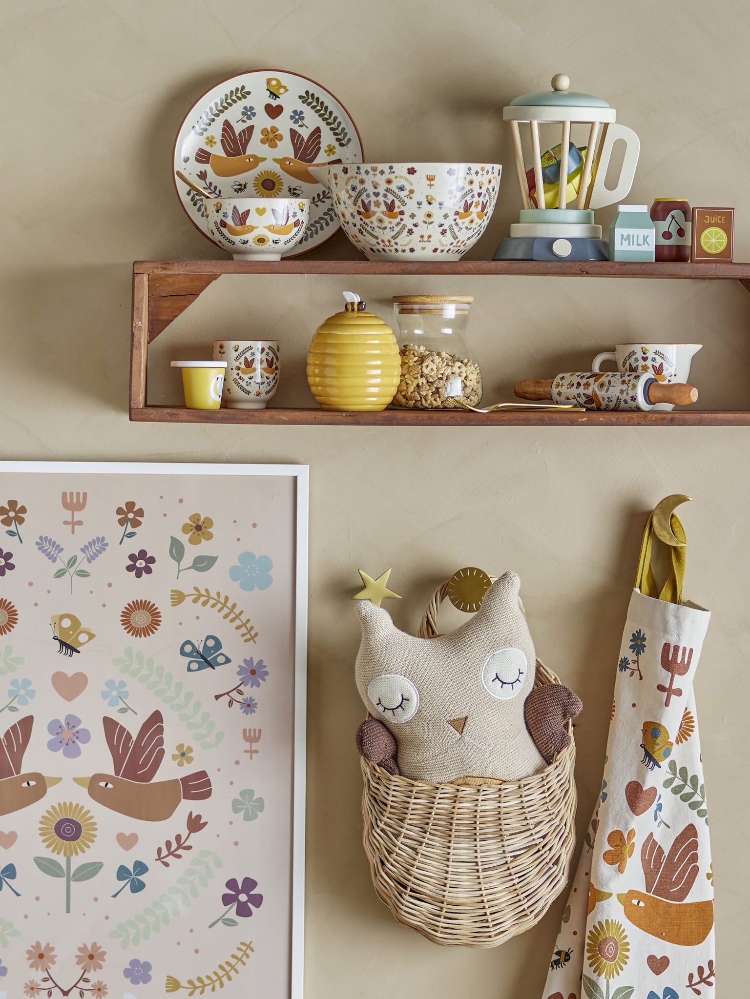 Zestaw do pieczenia Bryn brązowy kamionka Bloomingville MINI Bloomingville