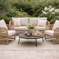 Zestaw mebli ogrodowych Penzano polirattan sofa 2x fotel Bloomingville