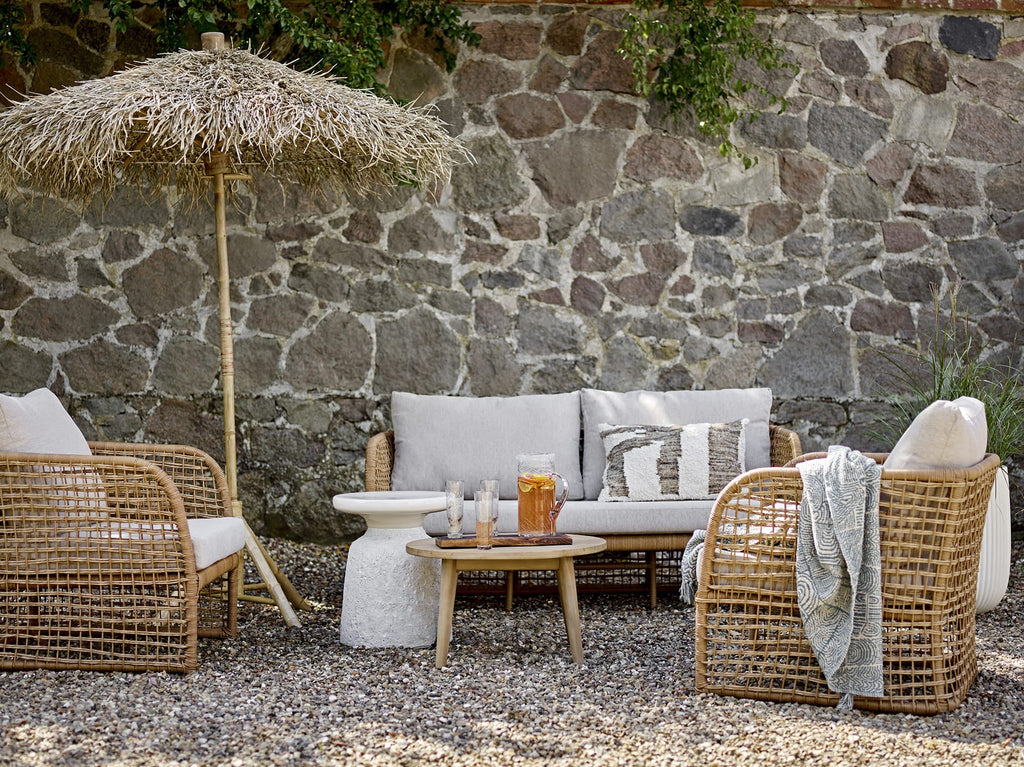 Zestaw mebli ogrodowych Penzano polirattan sofa 2x fotel Bloomingville