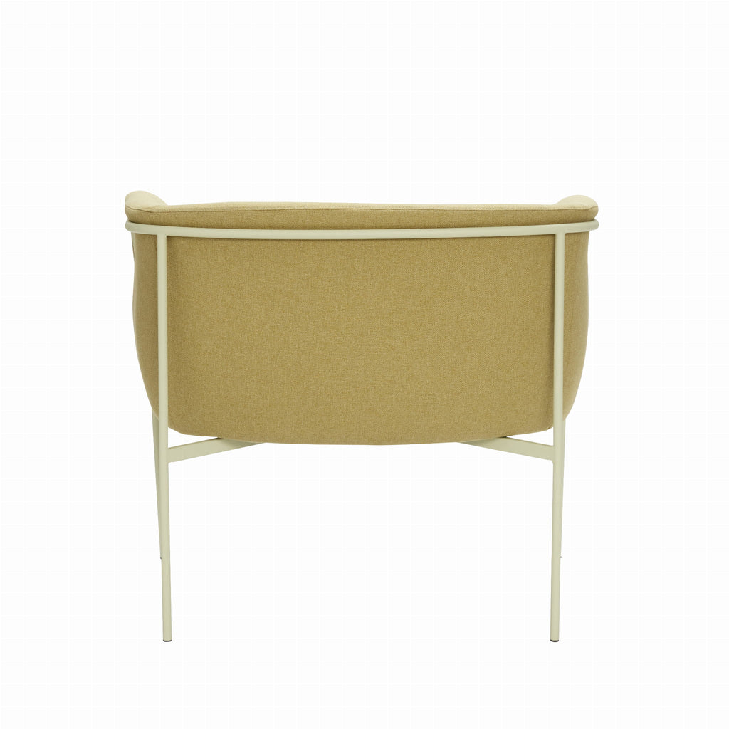 Żółty fotel Eyrie 89x58xh78cm Hübsch