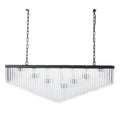 Żyrandol Luna 14 żarówek szkło metal 122 cm J - LINE