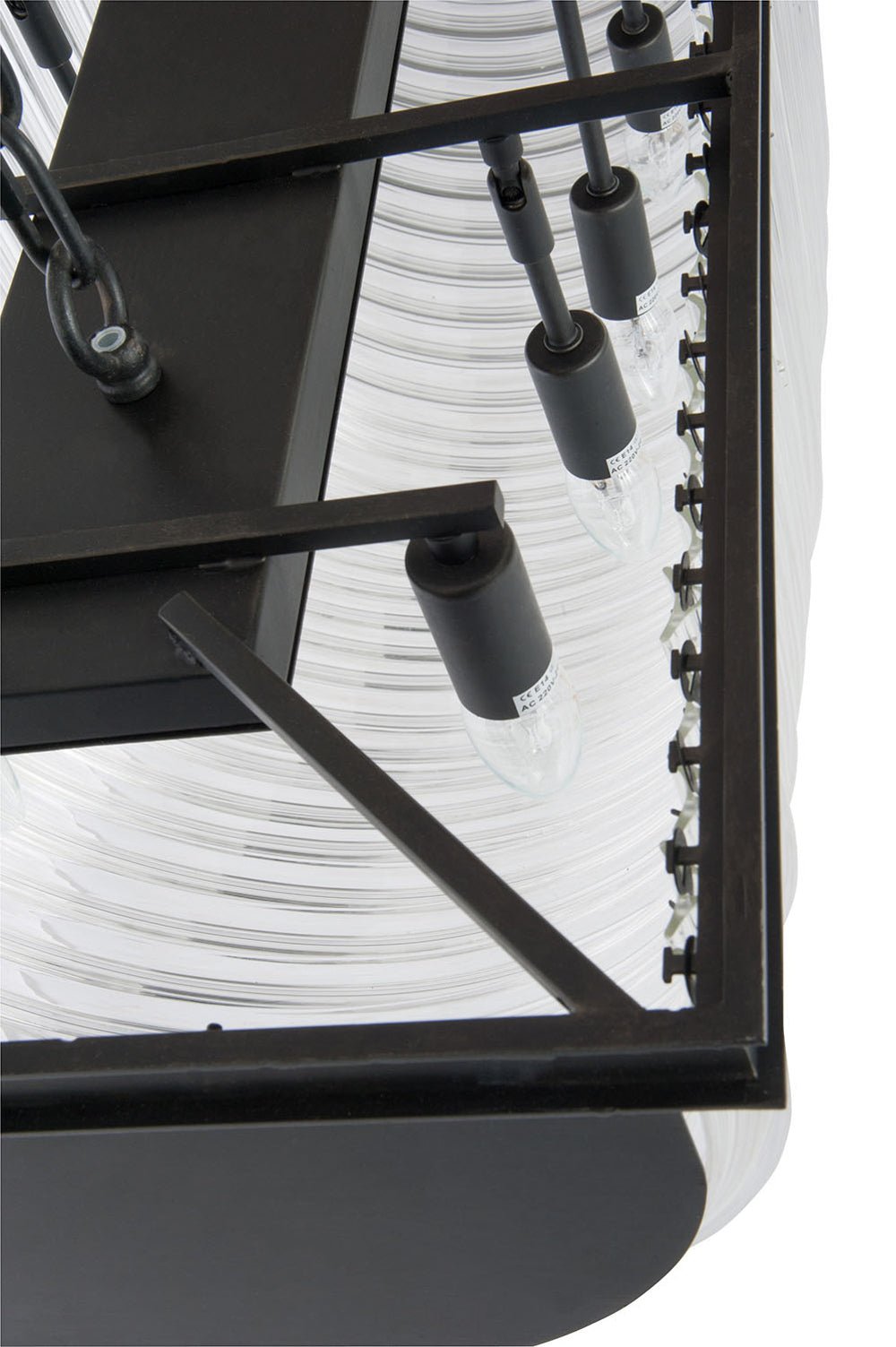 Żyrandol Luna 14 żarówek szkło metal 122 cm J - LINE