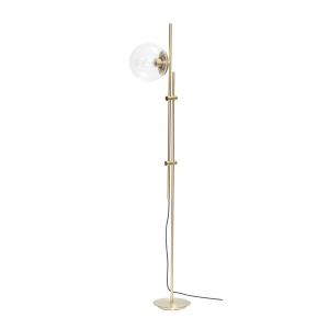 Lampa podłogowa Bubble szklany klosz złota 181 cm, Hubsch