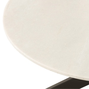 Stolik kawowy Marc okrągły marmur biały 80x80x49cm