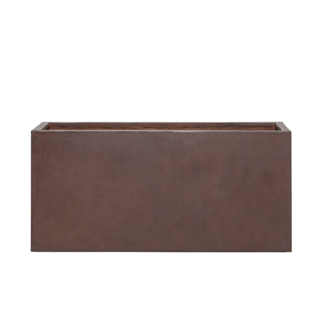 Donica Grove prostokątna mrozoodporna 95x32xh44cm zewnętrzna rdzawy