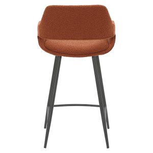 Krzesło barowe Esmee boucle siedzisko 65 cm karmelowe
