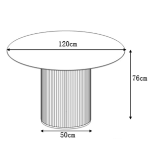 Stół do jadalni PALM ø120x76 cm fornir dębowy okrągły