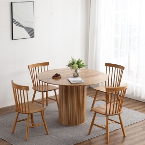 Stół do jadalni PALM ø120x76 cm fornir dębowy okrągły