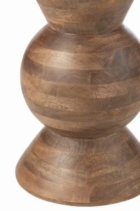 Stolik pomocniczy Candy stołek drewniany drewno mango brązowy ø31x50 cm