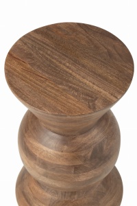 Stolik pomocniczy Candy stołek drewniany drewno mango brązowy ø31x50 cm