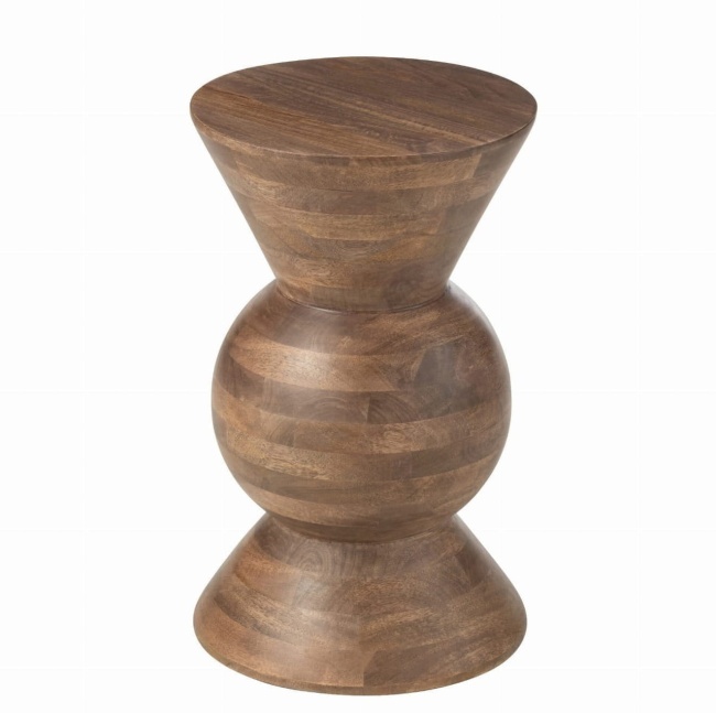 Stolik pomocniczy Candy stołek drewniany drewno mango brązowy ø31x50 cm