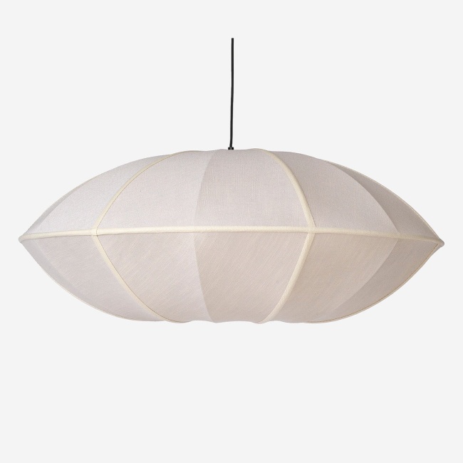 Lampa Indochina Sand Ufo surowy jedwab ø70x27cm