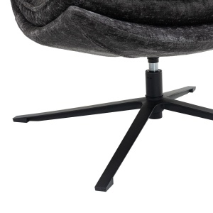 Fotel BRAVA obrotowy szary uszak