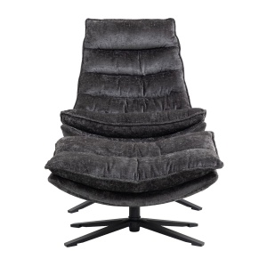 Fotel BRAVA obrotowy szary uszak