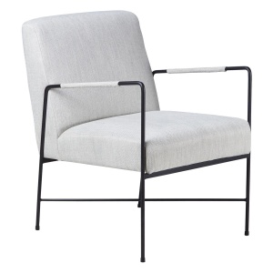 Fotel LUIS jasnoszary metalowe nogi