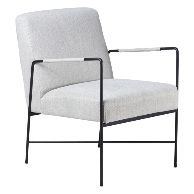 Fotel LUIS jasnoszary metalowe nogi