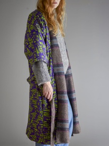 Wełniane kimono Rieti z recyklingu wełna jedwab Bloomingville