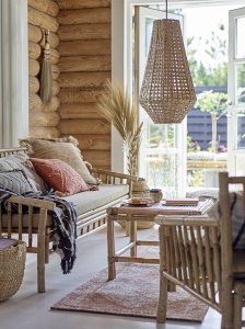 Sofa ogrodowa Sole bambus 175xH75x77 cm