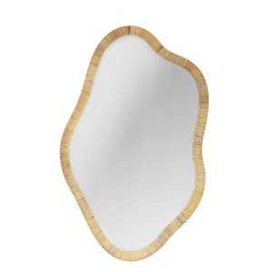 Lustro Ashlie rattanowe asymetryczne 80x50 cm