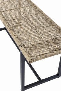 Ławka ogrodowa ADILLY polirattan 114x33x45 cm