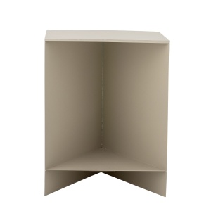 Stolik boczny TASHA beżowy metalowy 35x35x45 cm