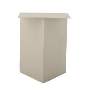 Stolik boczny TASHA beżowy metalowy 35x35x45 cm