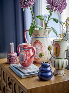 Wazon Odina czerwony kamionka 15 cm