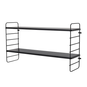 Półka NORTH czarna metal 65x35x15 cm ścienna na kubki