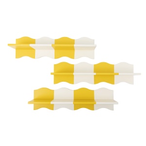 Półka ścienna Bubbi żółta 80x22x17 cm