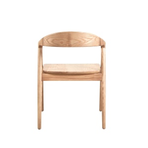 Krzesło do jadalni Olga z podłokietnikami z naturalnego jesionu drewniane