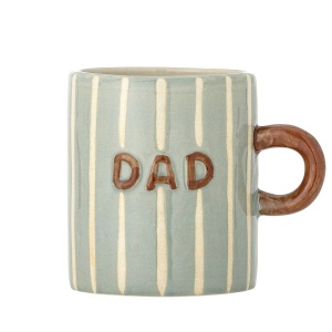 Kubek DAD / LOVE z kamionki. Minimalistyczny, stylowy prezent dla taty.