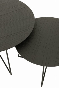 Komplet stolików NOCTA z drewna tekowego 80 cm 60 cm