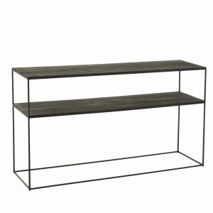 Konsola NOCTA z drewna tekowego metalowa 140x80 cm