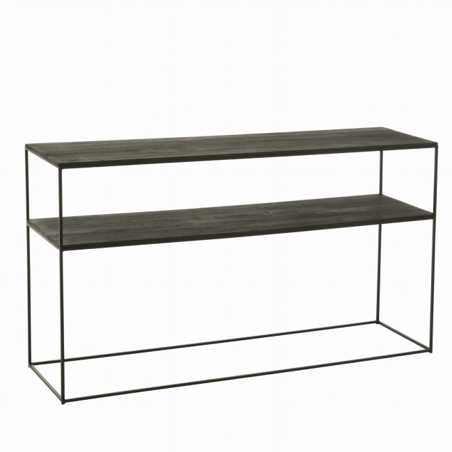 Konsola NOCTA z drewna tekowego metalowa 140x80 cm