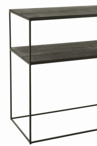Konsola NOCTA z drewna tekowego metalowa 140x80 cm