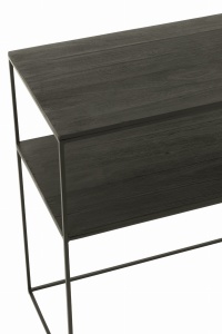 Konsola NOCTA z drewna tekowego metalowa 140x80 cm