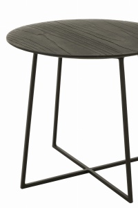 Stolik pomocniczy NOCTA z drewna tekowego Ø45×40 cm