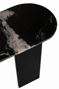 Blat konsoli MATHILDE z czarnego marmuru – detal kamienia