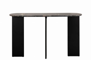 Konsola MATHILDE marmur czarny/brzoskwiniowy 140x81x35 cm