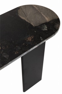 Konsola MATHILDE marmur czarny/brzoskwiniowy 140x81x35 cm