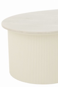Stolik kawowy MORPHA marmur biały 120x60x37 cm organiczny kształt